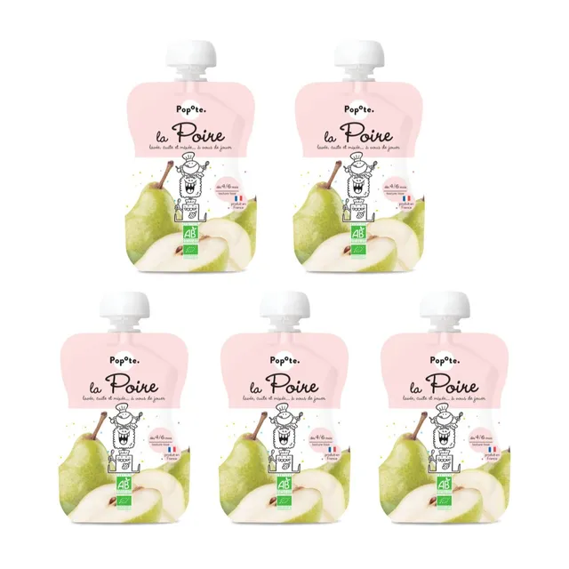 popote-pack-de-5-compotes-poire-bio image 1