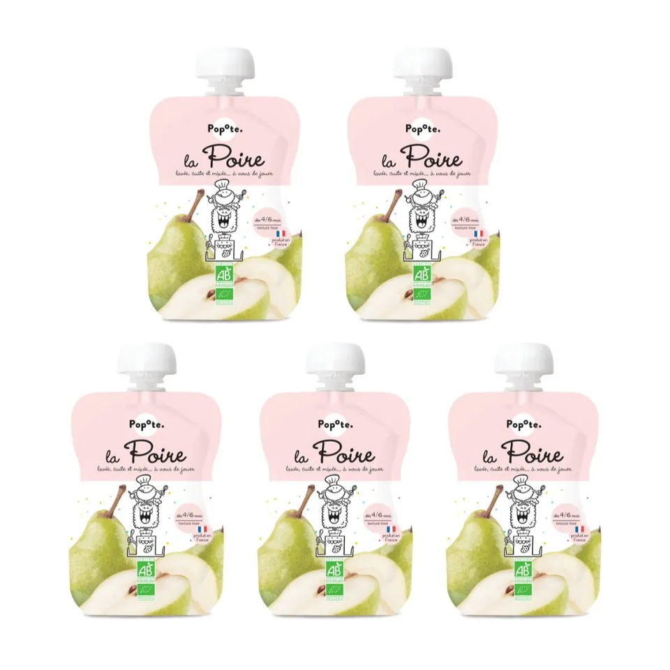 popote-pack-de-5-compotes-poire-bio image 1