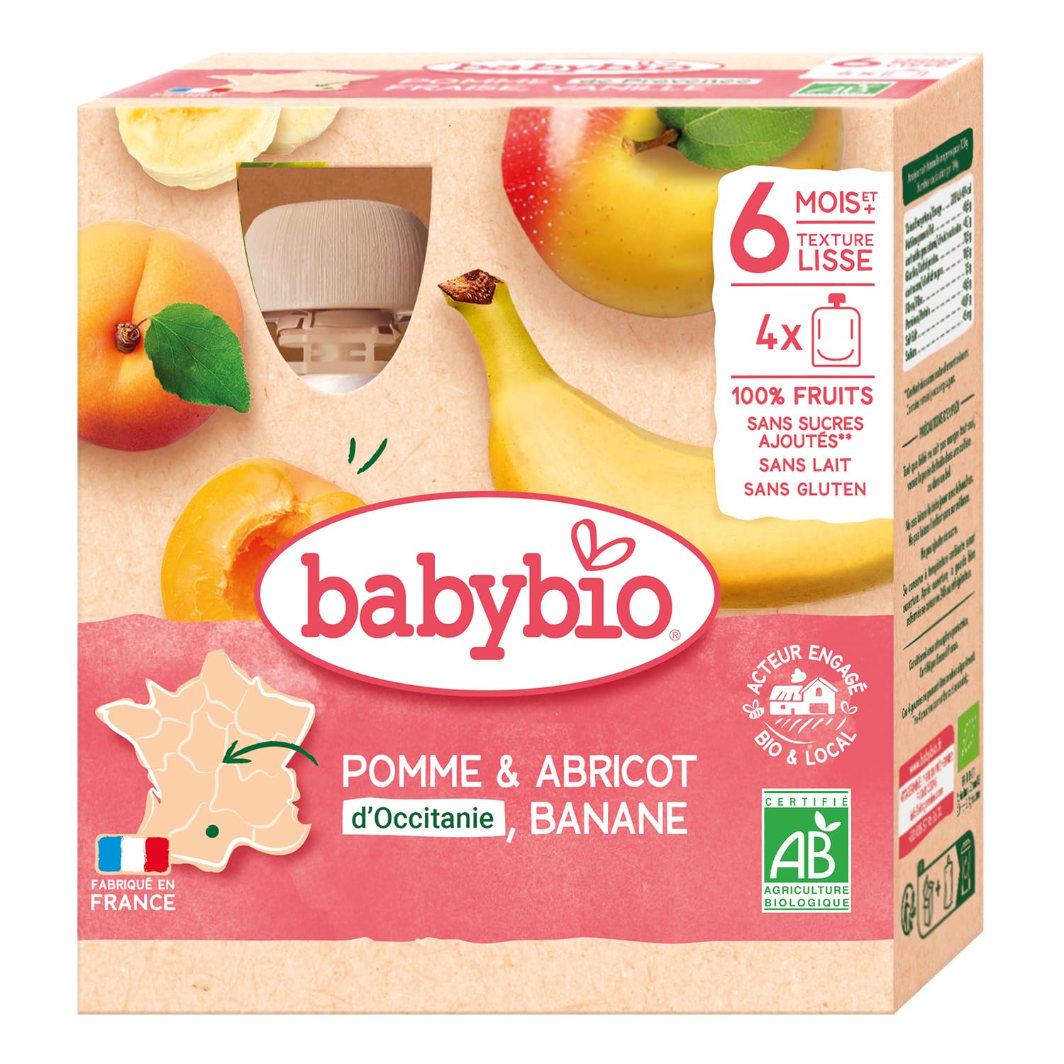 babybio-gourde-fruits-pomme-poire-p-che-bio-d-s-6-mois-4-x-90-g image 6