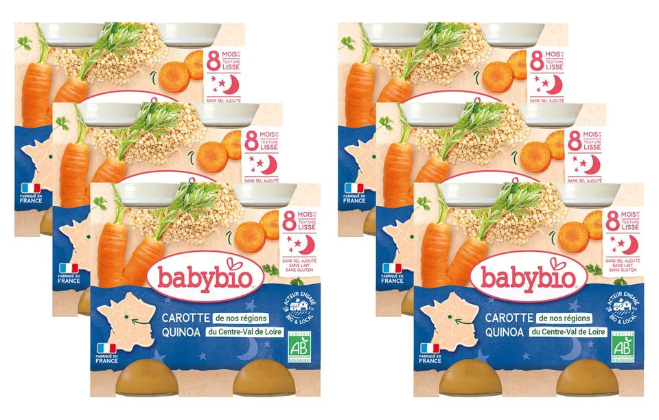 babybio-bonne-nuit-petits-pots-moulin-carotte-des-landes-quinoa-2x200-g-d-s-8-mo image 1