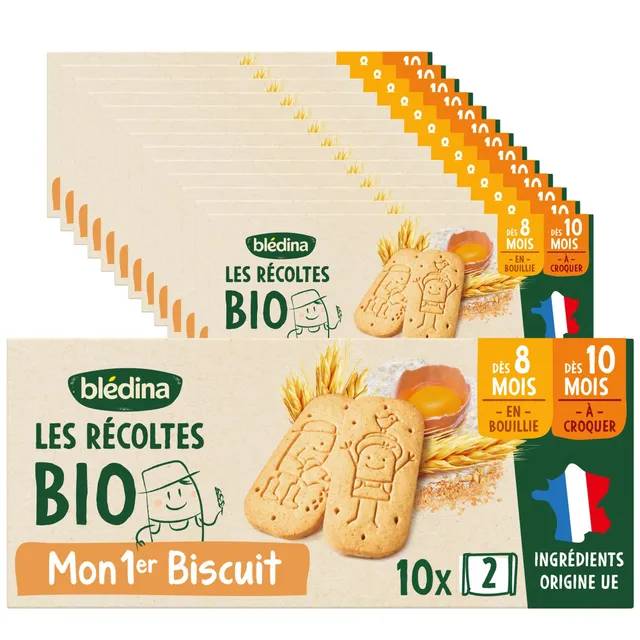 bl-dina-les-r-coltes-bio-mon-premier-biscuit-bio-nature-d-s-8-10-mois-pack-de-14 image 1