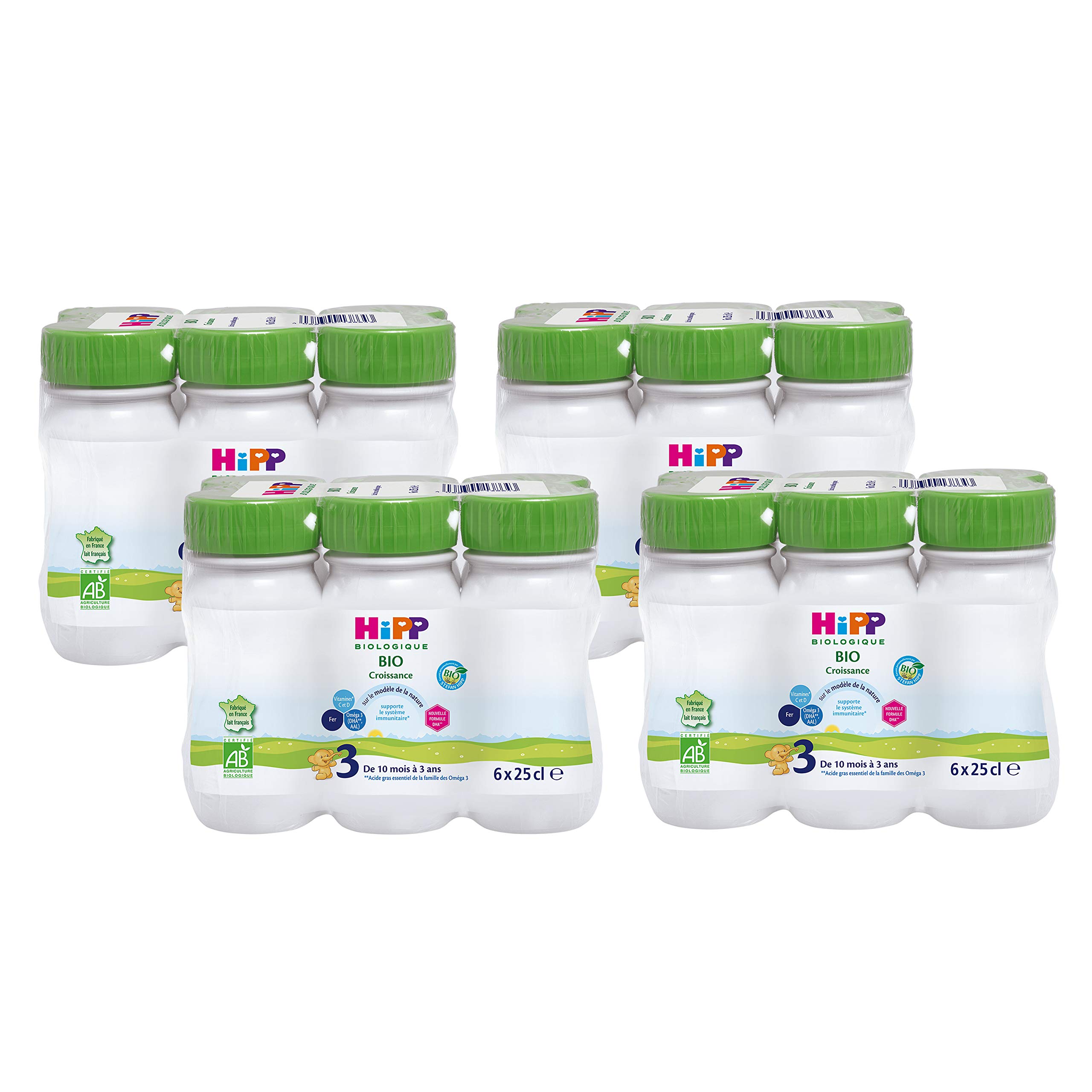 hipp-biologique-lait-de-croissance-bio-d-s-10-mois-6-bouteilles-de-25-cl-lot-de- image 1