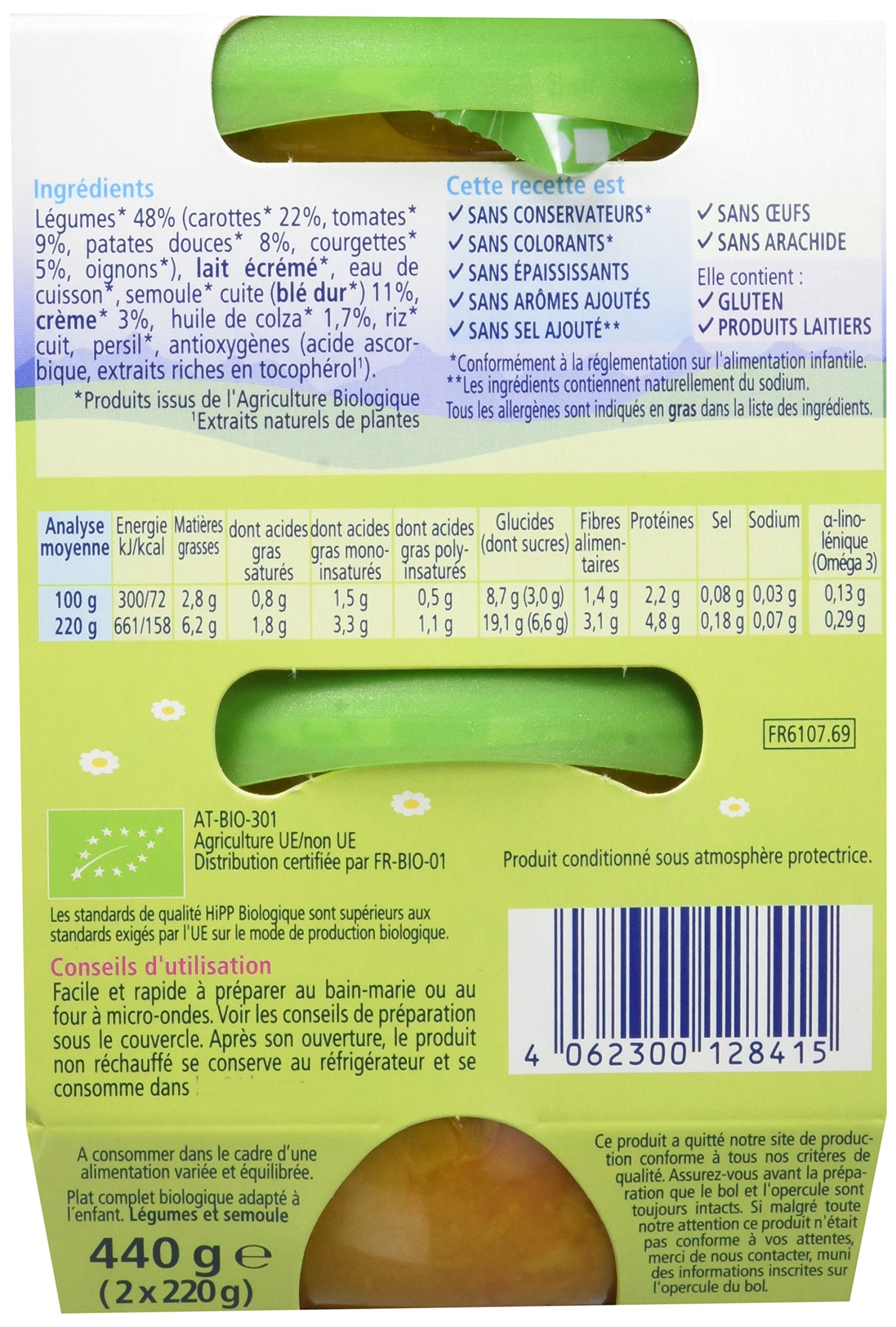 hipp-biologique-mon-d-ner-bonne-nuit-couscous-aux-l-gumes-d-s-12-mois-8-bols-de- image 2