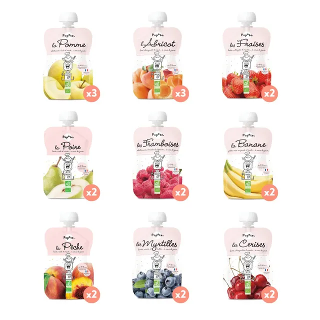 popote-les-premiers-fruits-pack-compotes-gourdes-bio-b-b-d-s-4-mois image 1