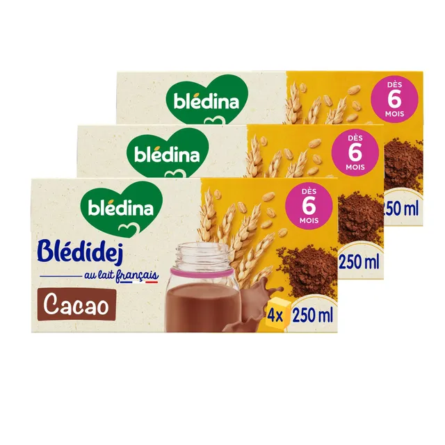 bl-dina-bl-didej-c-r-ales-lact-es-cacao-d-s-6-mois-12-briques-de-250ml image 1