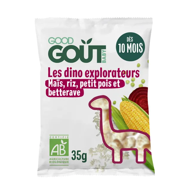 good-go-t-les-dino-explorateurs-petit-pois-betterave-ma-s-riz-snack-b-b-d-s-10-m image 1