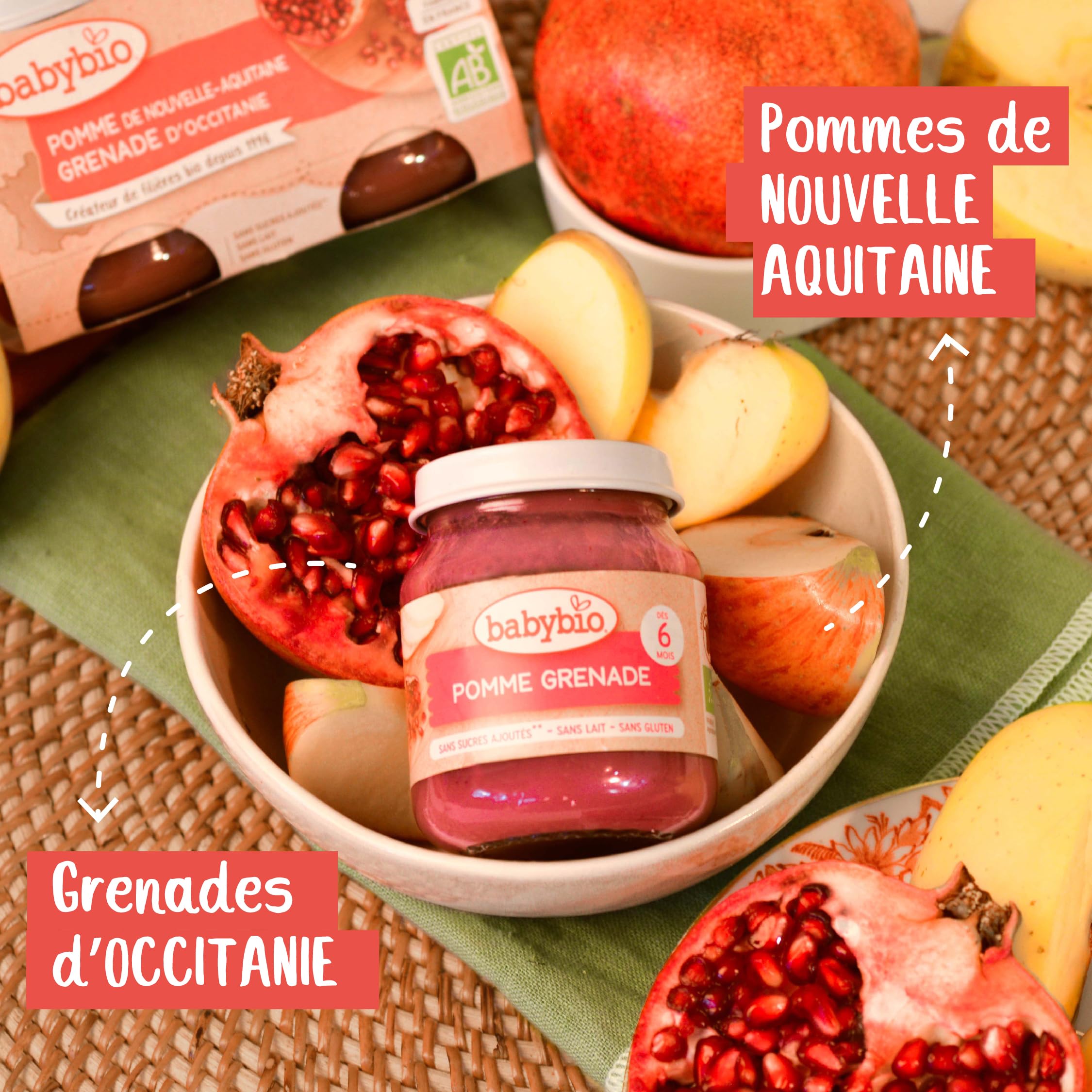 babybio-petits-pots-pomme-grenade-bio-2x130-g-lot-de-6 image 3
