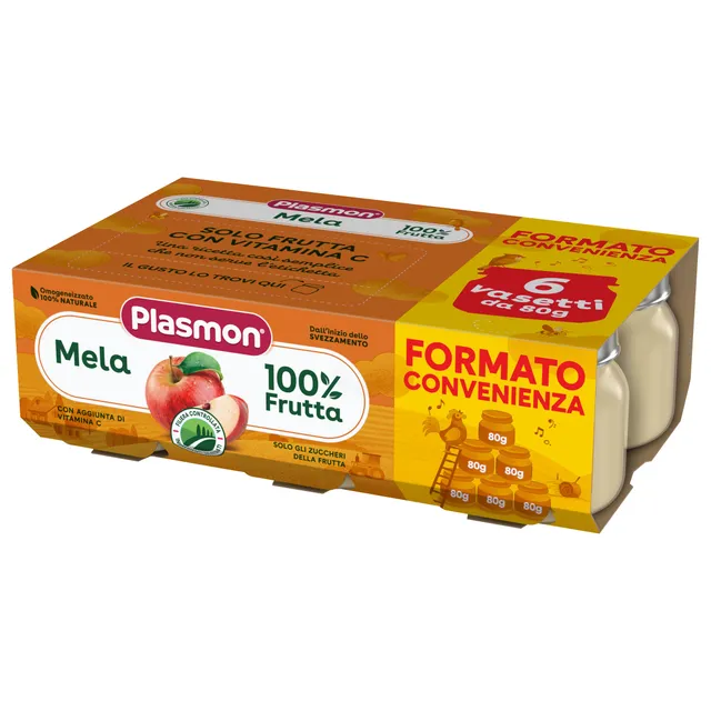 plasmon-omogeneizzato-frutta-mela-6-x-80-g image 1