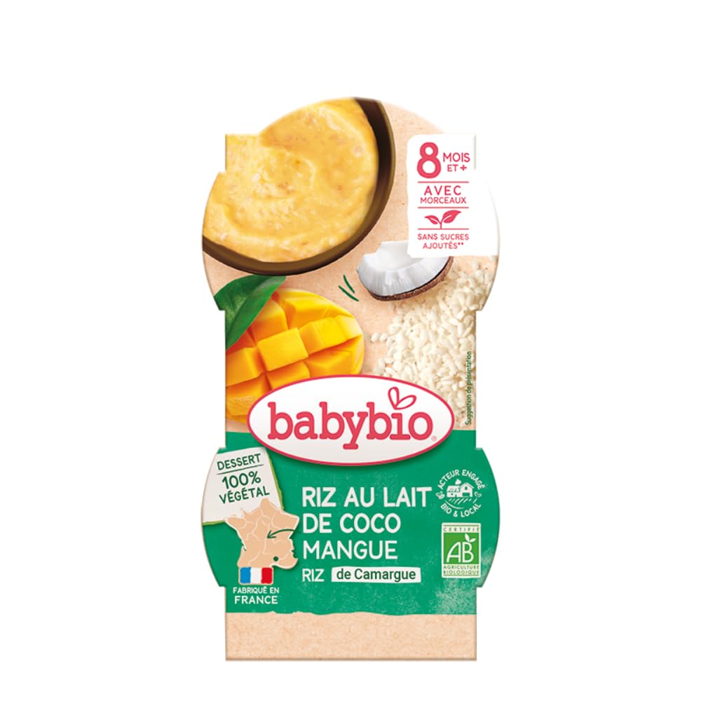 babybio-riz-au-lait-de-coco-mangue-bio-2-x-100-g image 1