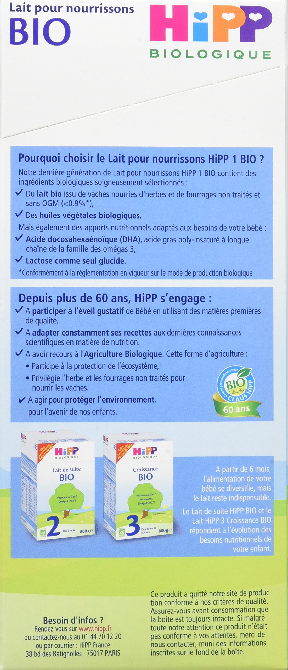hipp-biologique-lait-1-bio-nourrissons-0-6-mois-4x600g image 3
