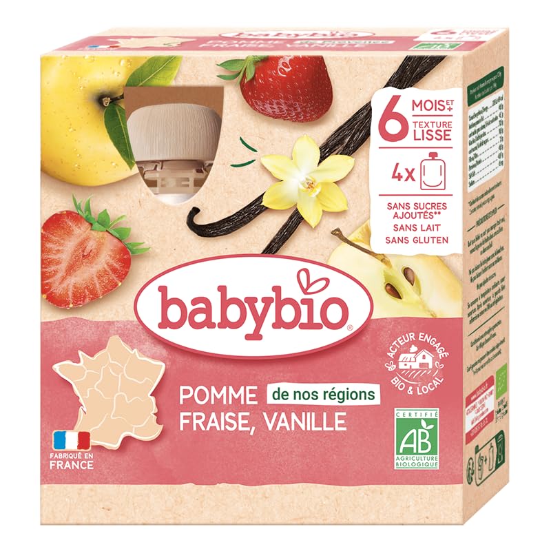 babybio-gourdes-pomme-fraise-vanille-bio-d-s-6-mois-sans-sucres-ajout-es-4-x-90g image 6