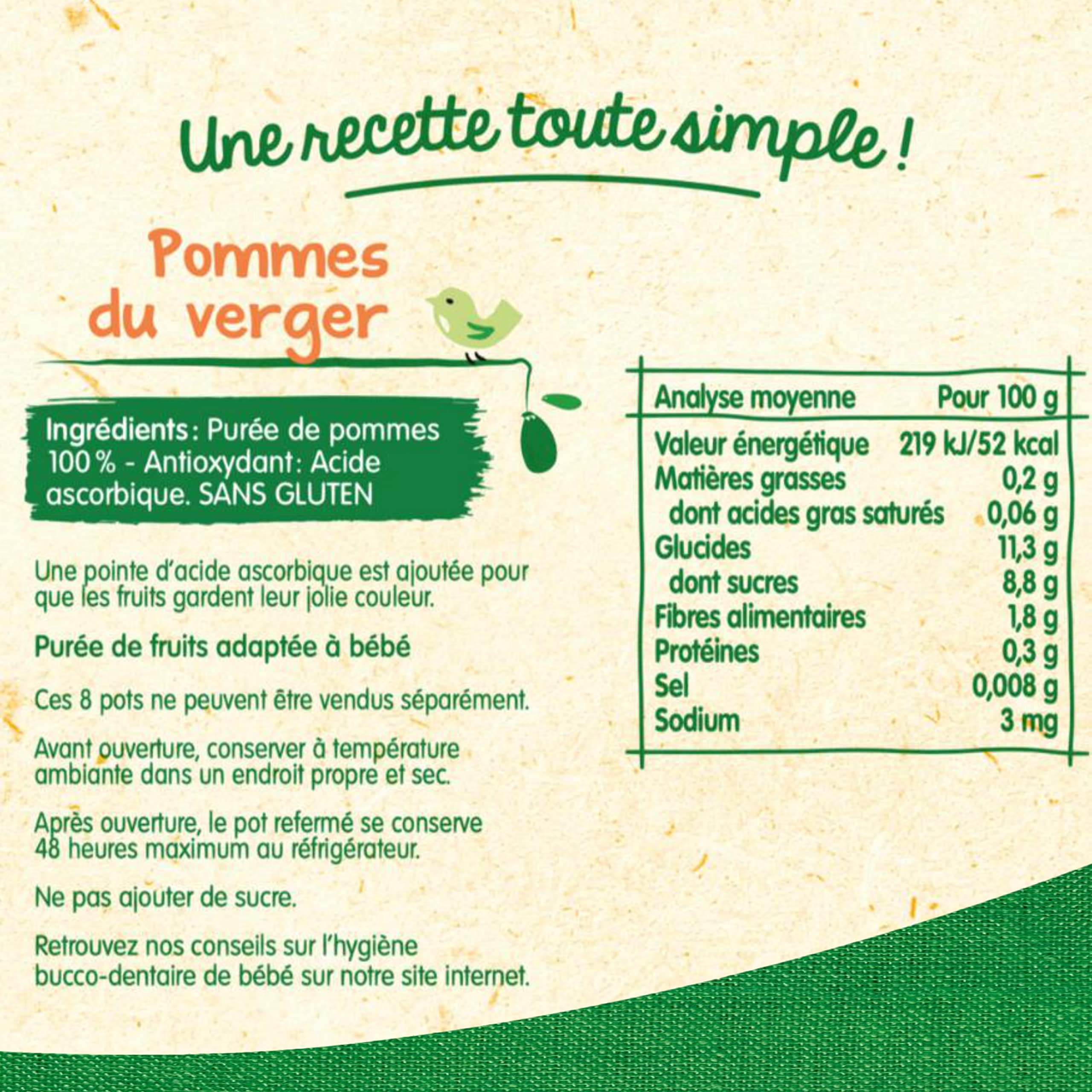 bl-dina-petits-pots-b-b-d-s-4-6-mois-pommes-du-verger-24-x-130g image 2