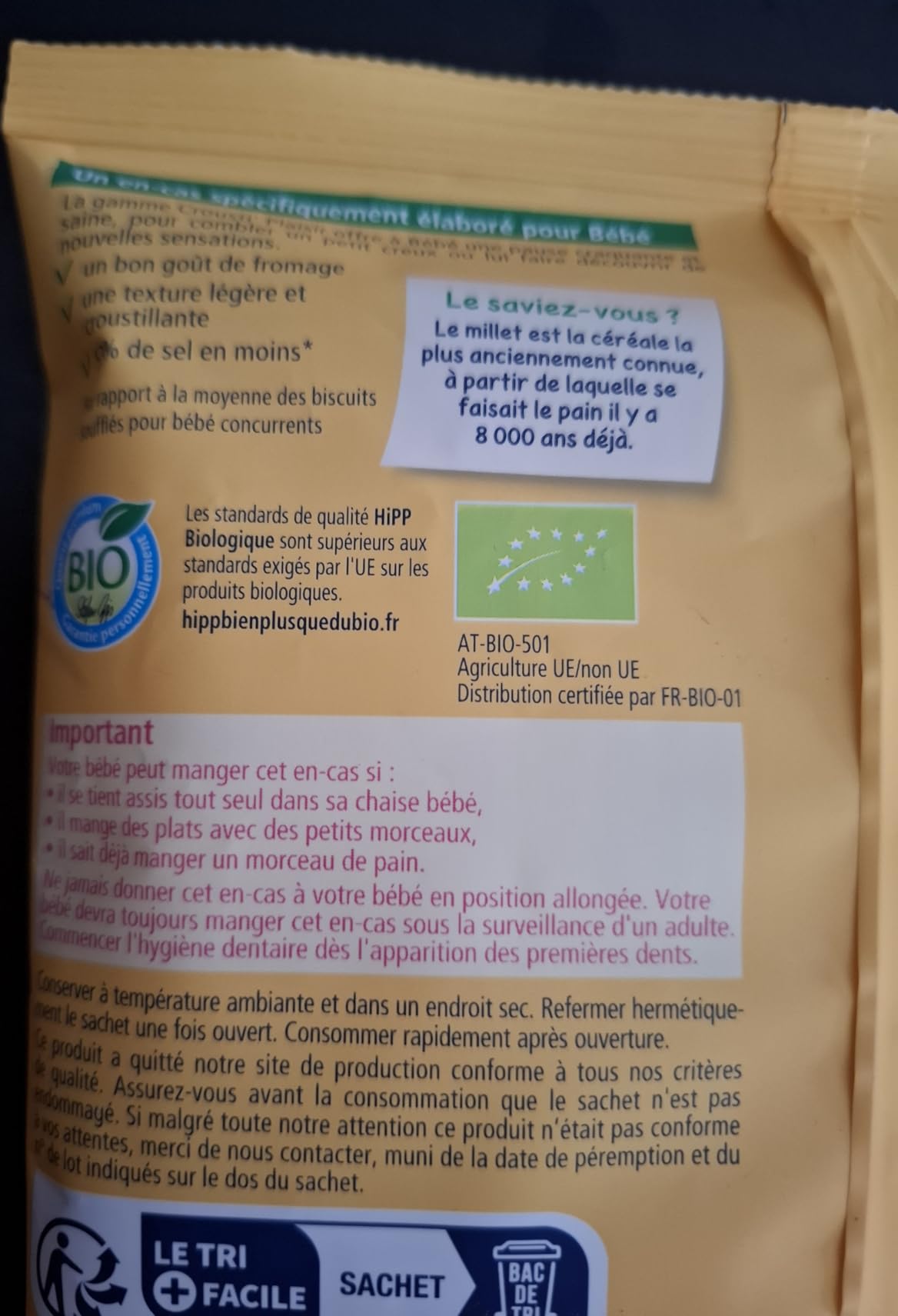 Bien mais sachet trop petit