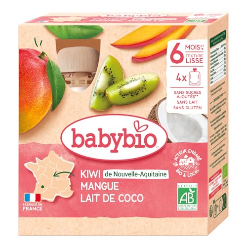 babybio-gourde-kiwi-mangue-lait-de-coco-bio-4-x-90g image 3