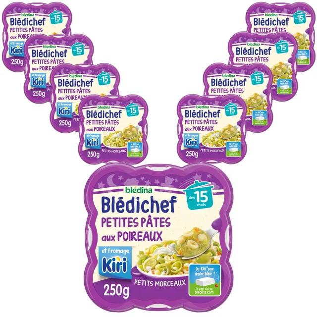 bl-dina-bl-dichef-petites-p-tes-aux-poireaux-et-kiri-d-s-15-mois-9-x-250-g image 1