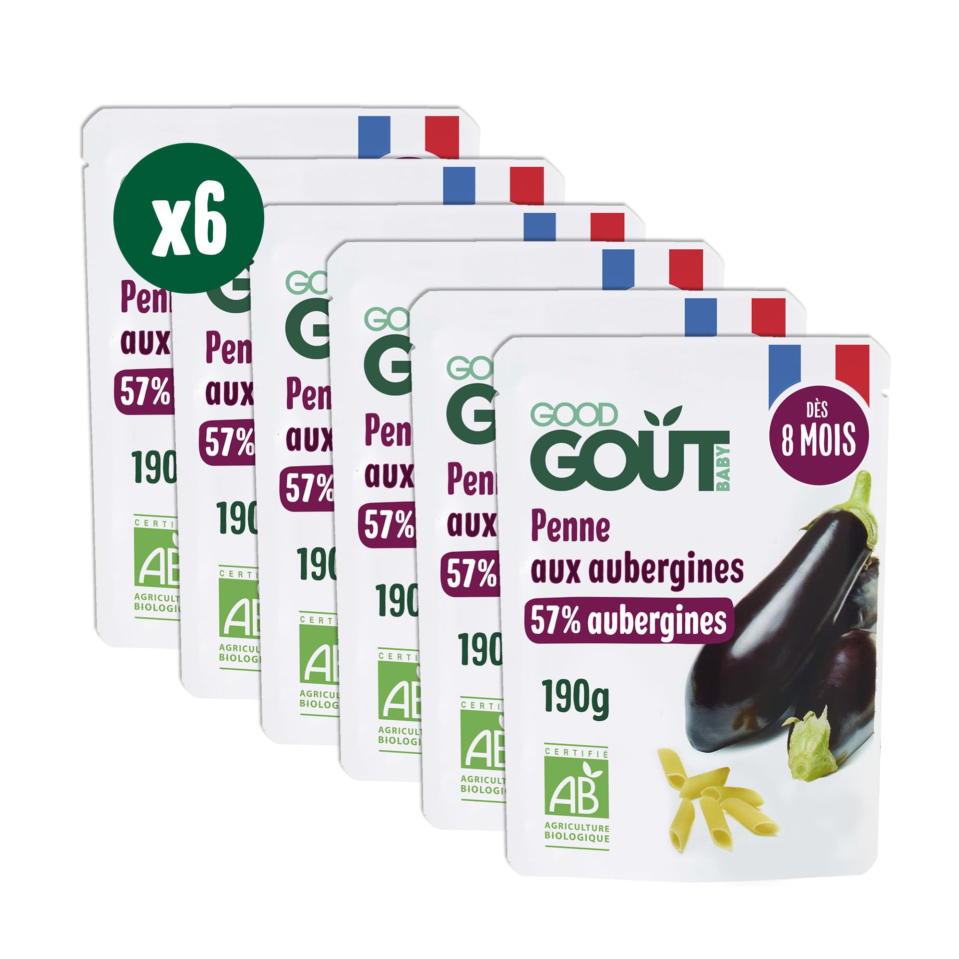good-go-t-pennes-aux-aubergines-plat-cuisin-bio-d-s-8-mois-5-sachets-x-190-g-mic image 6