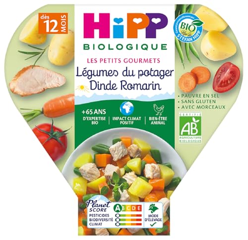 hipp-biologique-les-petits-gourmets-l-gumes-du-potager-dinde-romarin-d-s-12-mois image 4