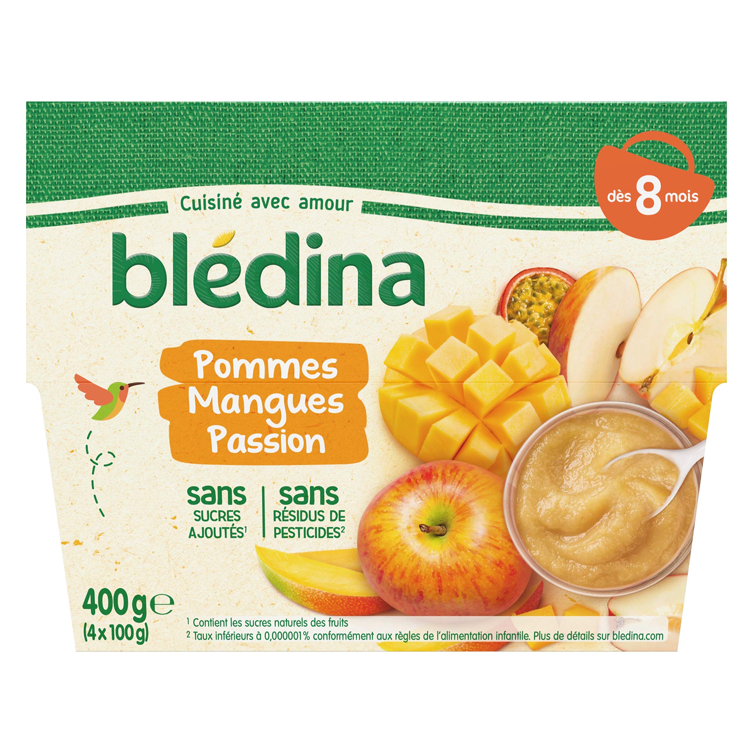 bl-dina-les-pur-es-de-fruits-d-s-8-mois-pommes-mangues-passion-4-coupelles image 1
