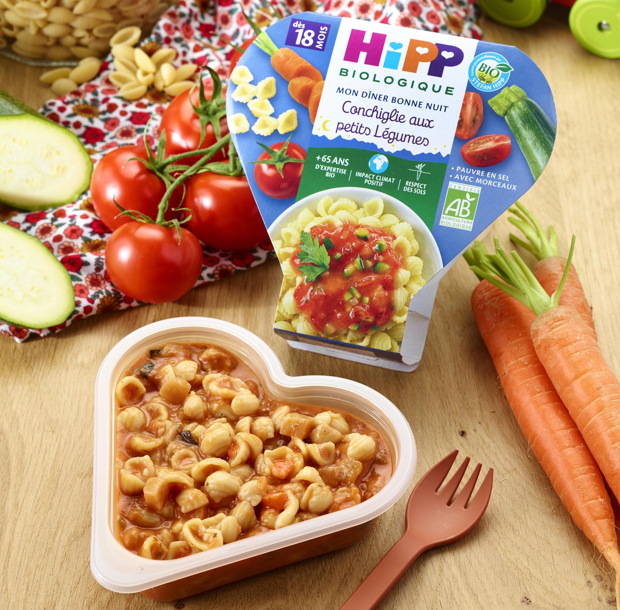 hipp-biologique-conchiglie-aux-petits-l-gumes-d-s-18-mois-6-assiettes-de-260g image 3