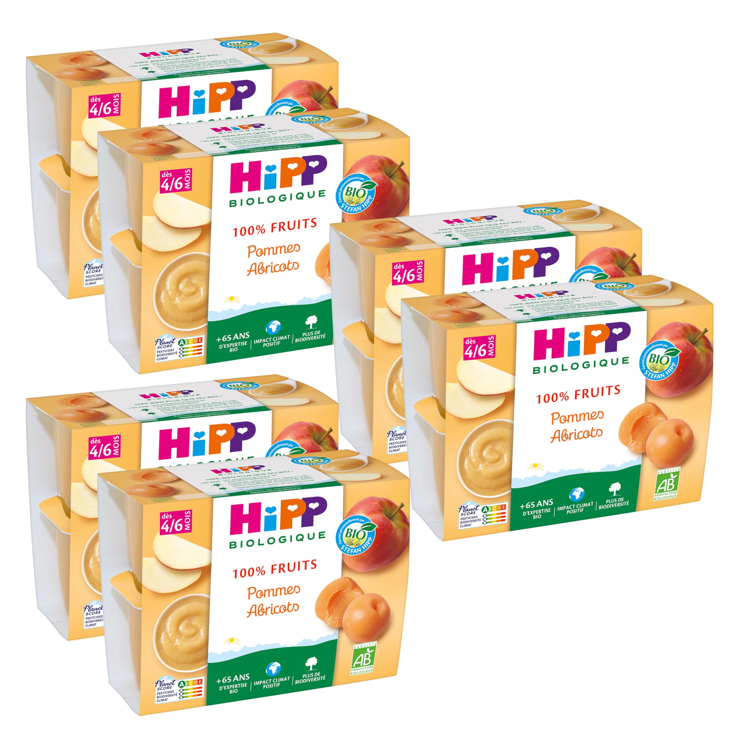 hipp-coupelles-100-fruits-pommes-bio-4-x-100-g-lot-de-6-24-coupelles image 5