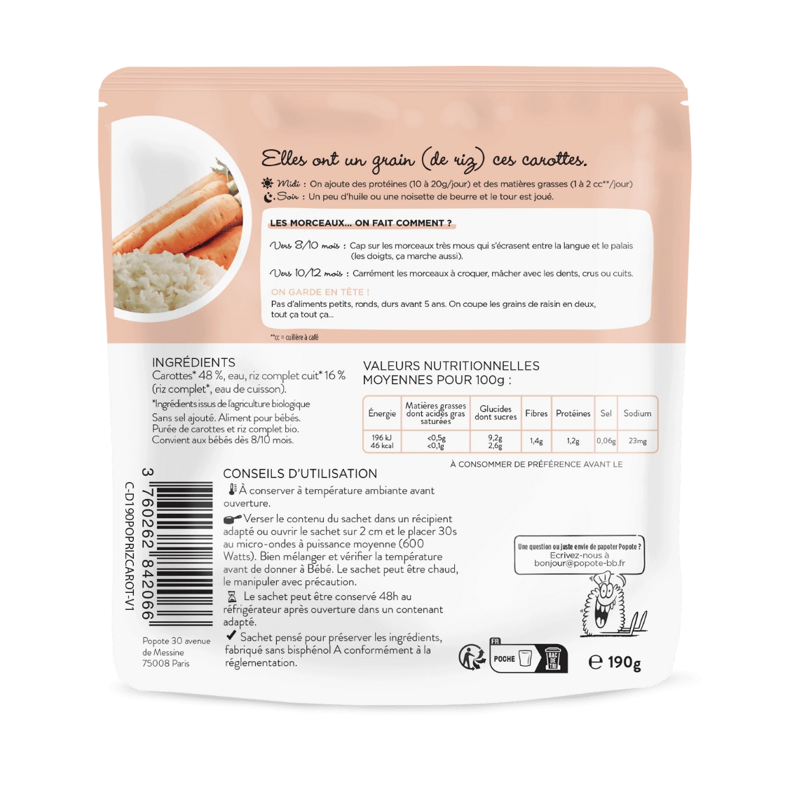 popote-les-petits-morceaux-riz-carotte-plat-bio-b-b-d-s-8-10-mois image 2