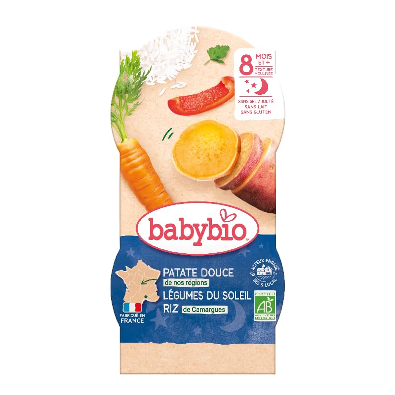babybio-bols-bonne-nuit-patate-douce-l-gumes-du-soleil-et-riz-de-camargue-2-x-20 image 2
