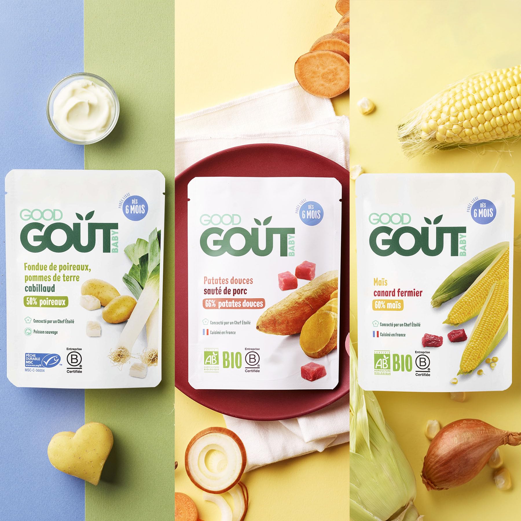 good-go-t-plats-cuisin-s-bio-b-b-lot-6-sachets-assortiment-viande-poisson image 3