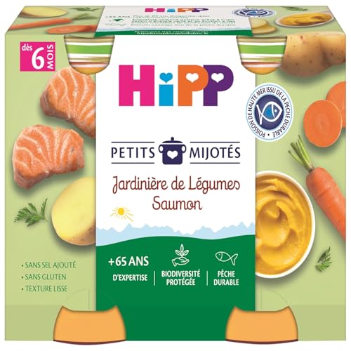 hipp-petits-mijot-s-jardini-re-de-l-gumes-saumon-petits-pots-bio-d-s-6-mois-2-x- image 5