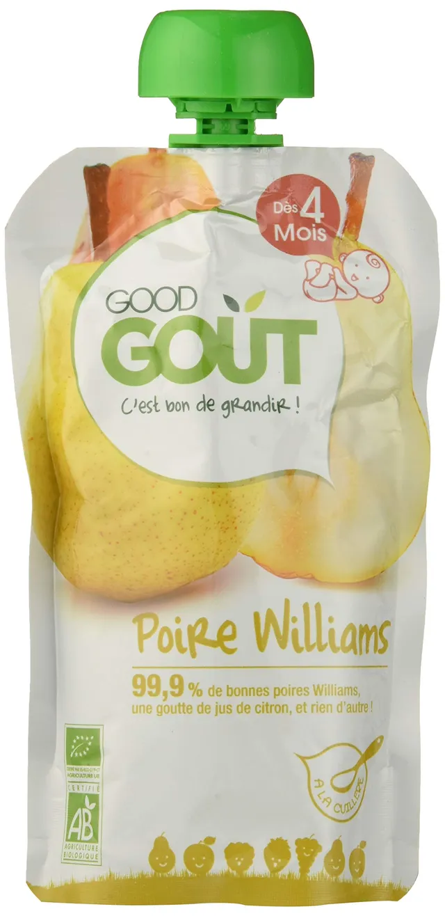 good-go-t-gourde-pur-e-de-fruits-poire-williams-bio-d-s-4-mois-120-g image 1