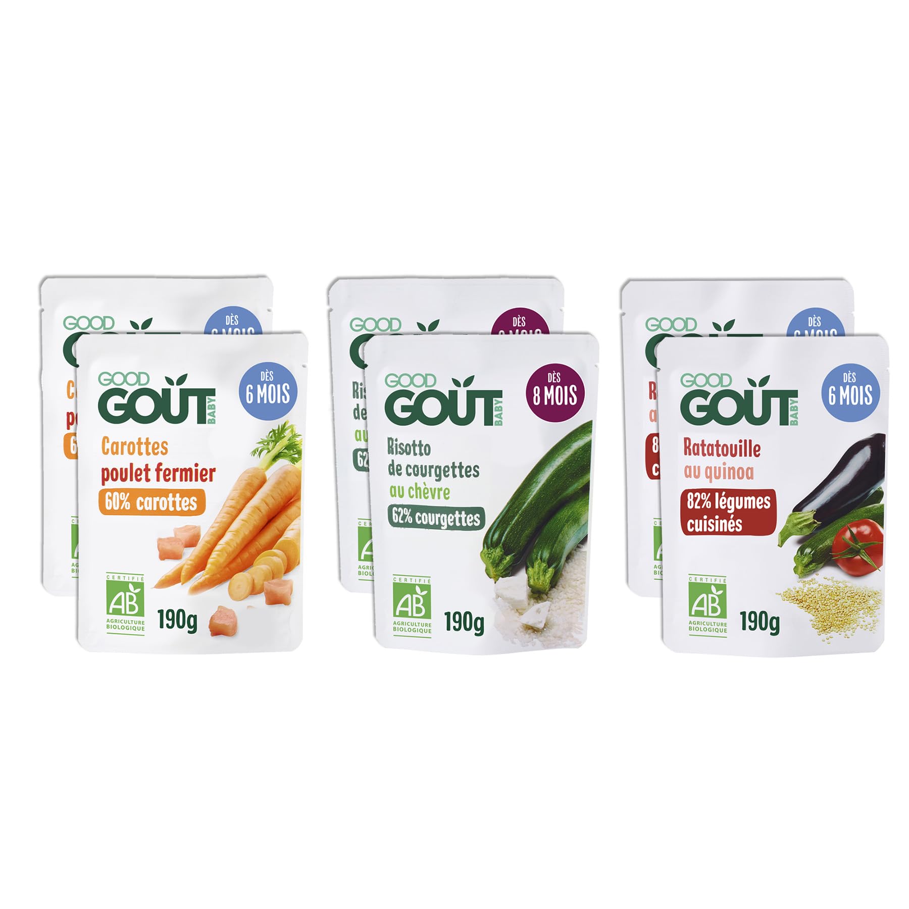 good-go-t-lot-6-plats-cuisin-s-b-b-bio-risotto-courgettes-ch-vre-carottes-poulet image 1