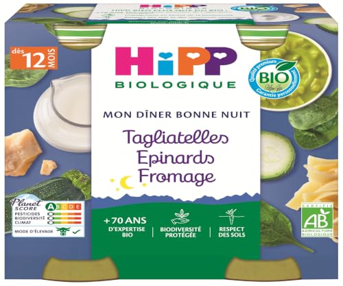 hipp-mon-d-ner-bonne-nuit-tagliatelles-pinards-fromage-bio-pots-2x250g-lot-de-6 image 8