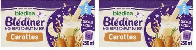 bl-dina-bl-diner-carottes-c-r-ales-lact-es-d-ner-b-b-d-s-6-mois-12-briques-de-25 image 1
