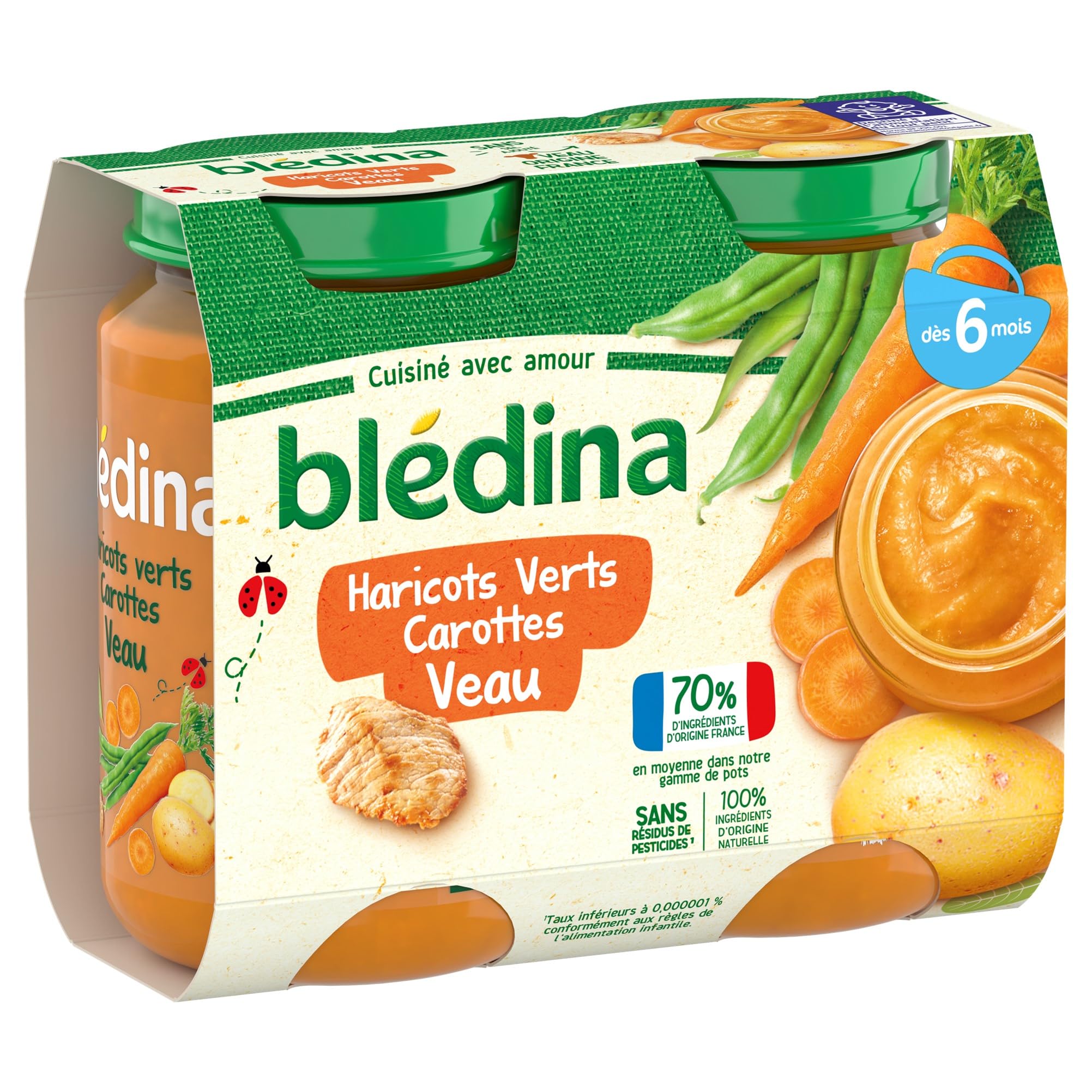 bl-dina-petits-pots-pur-e-haricots-verts-carottes-veau-d-s-6-mois-12x200g image 3