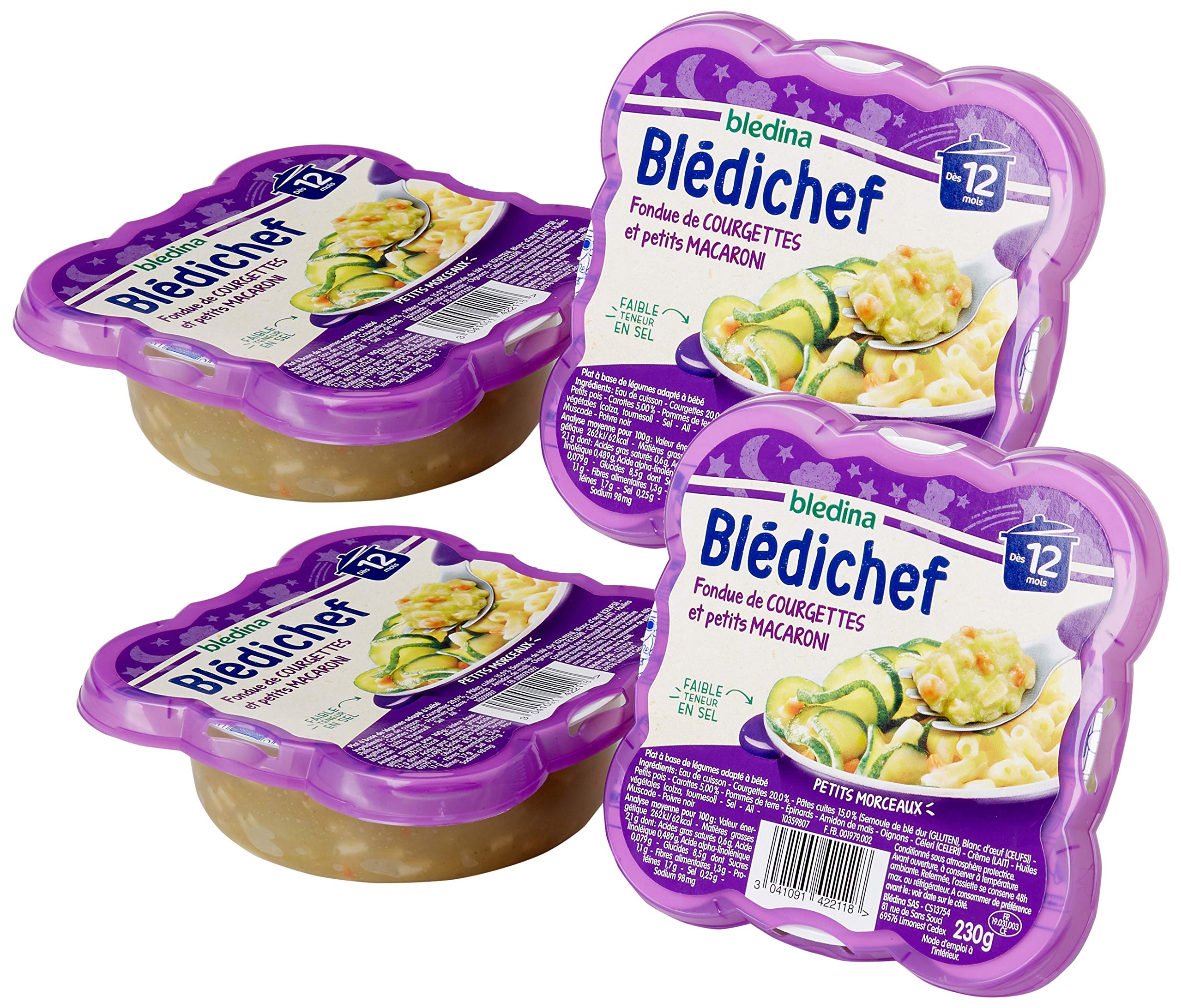 bl-dina-bl-dichef-repas-b-b-d-s-12-mois-fondue-courgettes-macaroni-8-x-230-g image 1