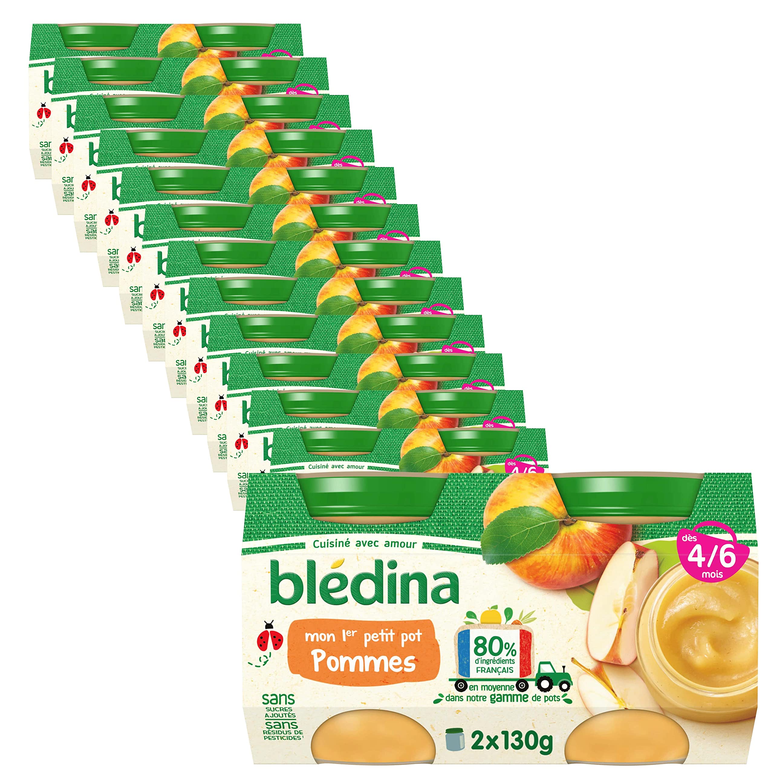 bl-dina-mon-1er-petit-pot-pommes-pur-e-de-fruits-sans-sucres-ajout-s-de-4-6-mois image 1