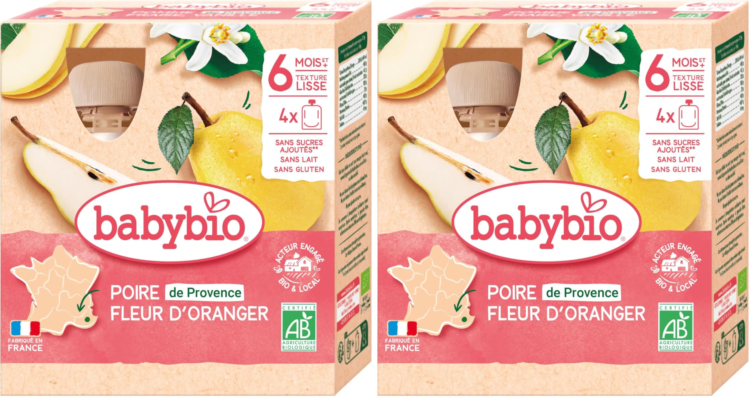 babybio-gourde-poire-fleur-d-oranger-bio-4x90g image 2