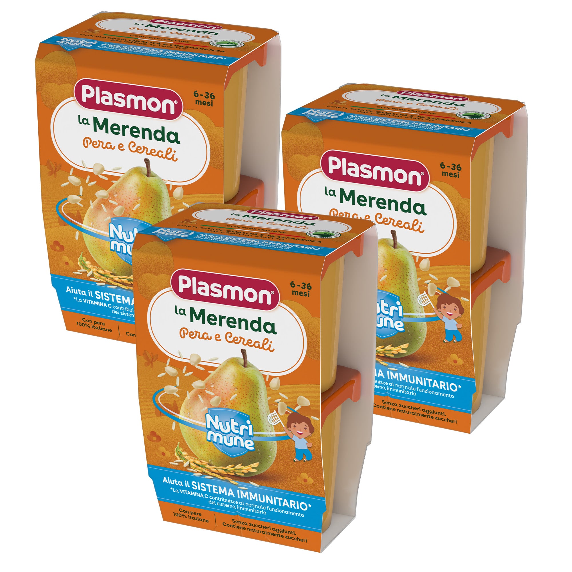 plasmon-nutri-mune-poire-et-c-r-ales-go-ter-b-b-3-x-2-x-120g image 1