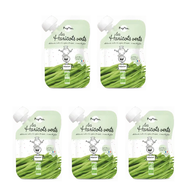 popote-pack-de-5-gourdes-pur-e-haricots-verts-bio image 1