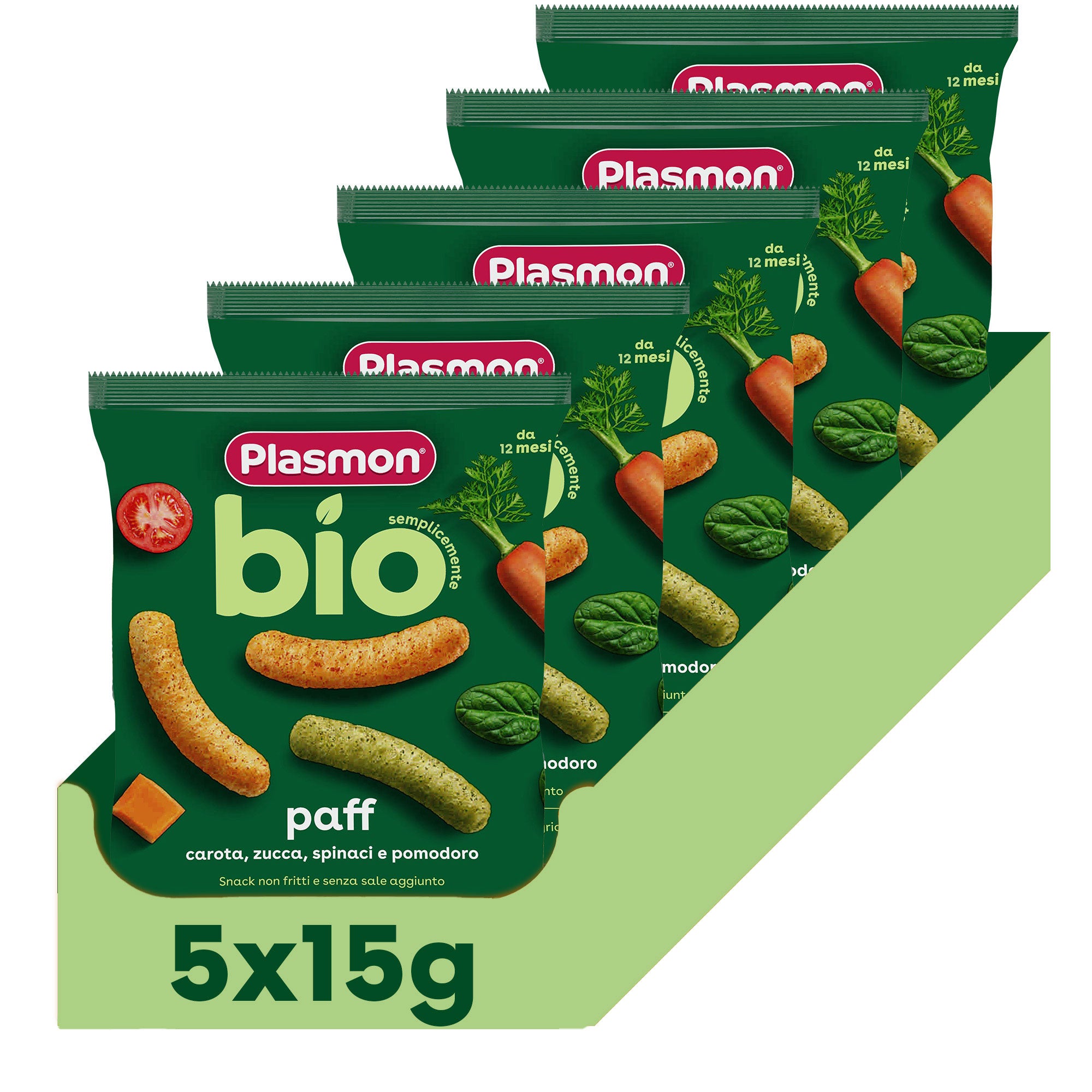 plasmon-paff-biologico-carotte-potiron-pinards-tomate-snack-b-b-bio-5x15g image 1