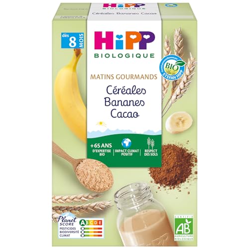 hipp-biologique-c-r-ales-bananes-cacao-d-s-8-mois-lot-de-6-x-250-g image 6
