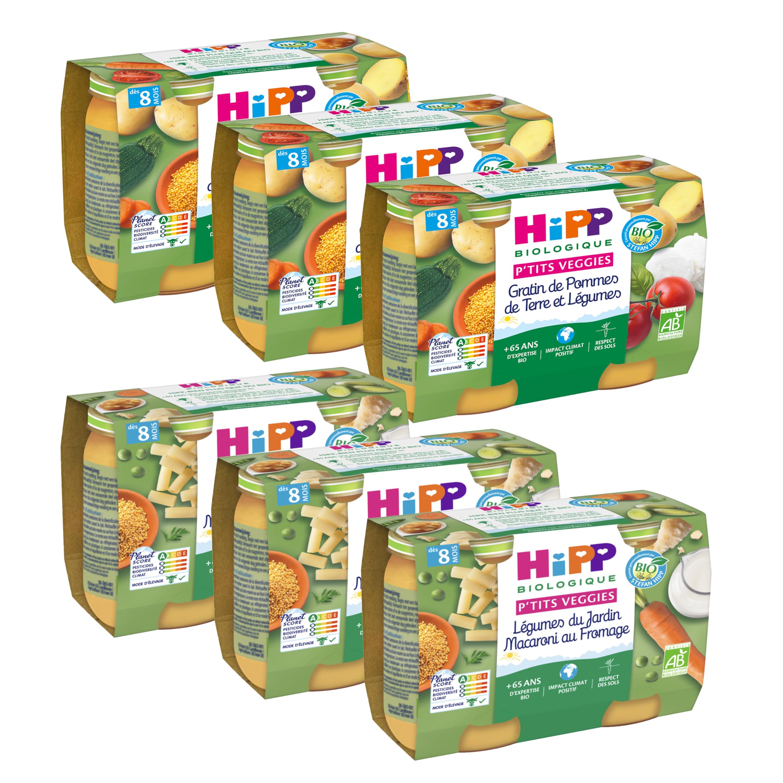 hipp-p-tits-veggies-2-vari-t-s-d-s-6-mois-bio-pots-2x190g-lot-de-6 image 8