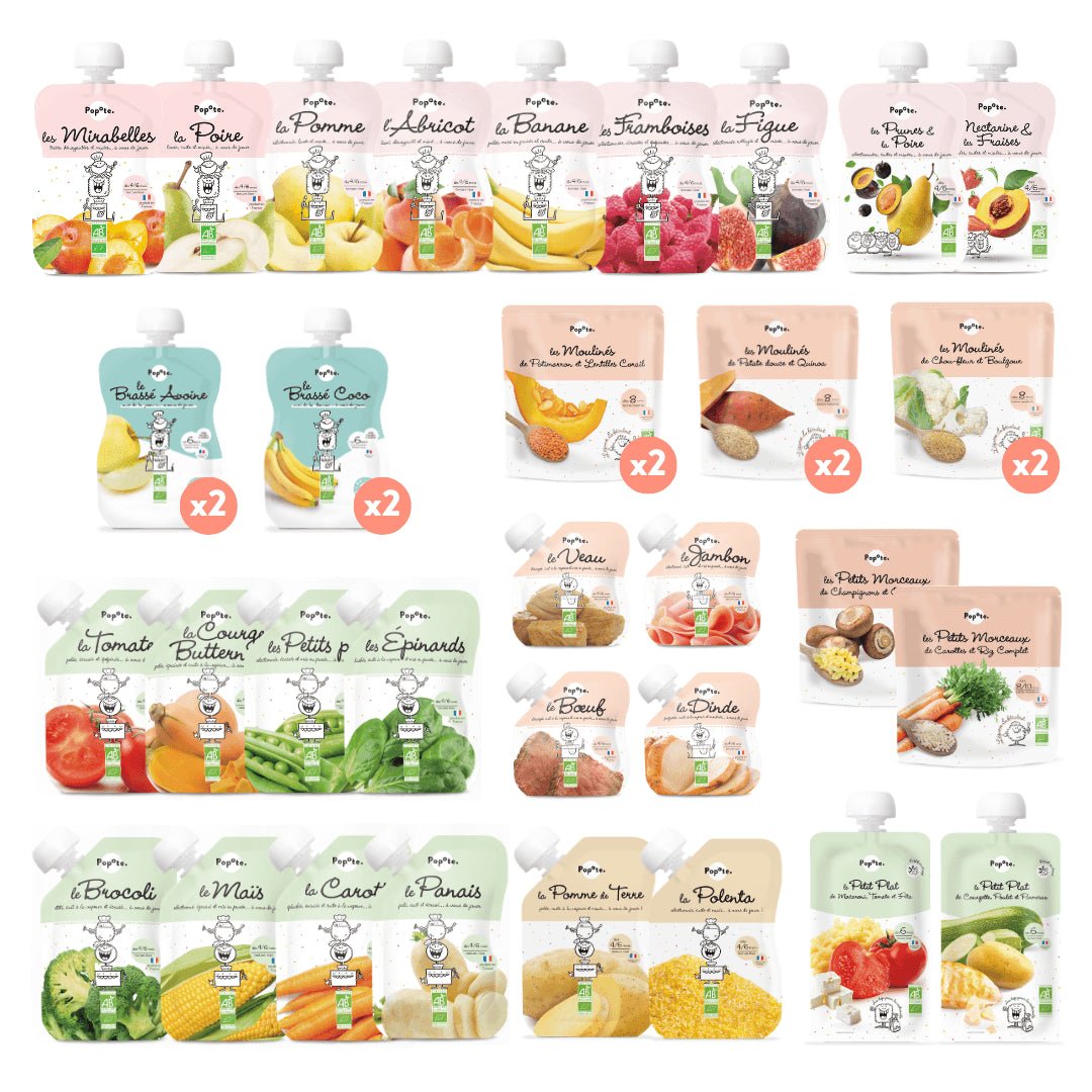popote-quand-b-b-grandit-un-peu-pack-d-couverte-37-gourdes-compotes-et-pur-es-bi image 1