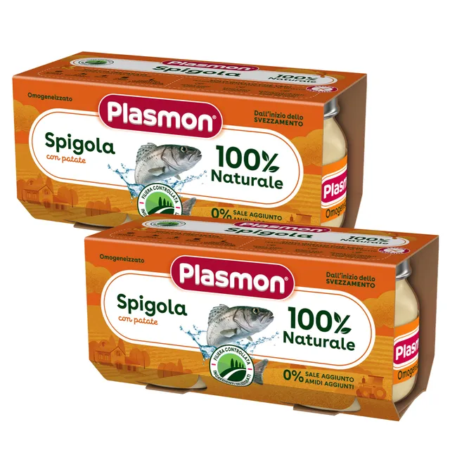 plasmon-omogeneizzato-pesce-spigola-e-patate-2-confezioni-da-2x80-g image 1