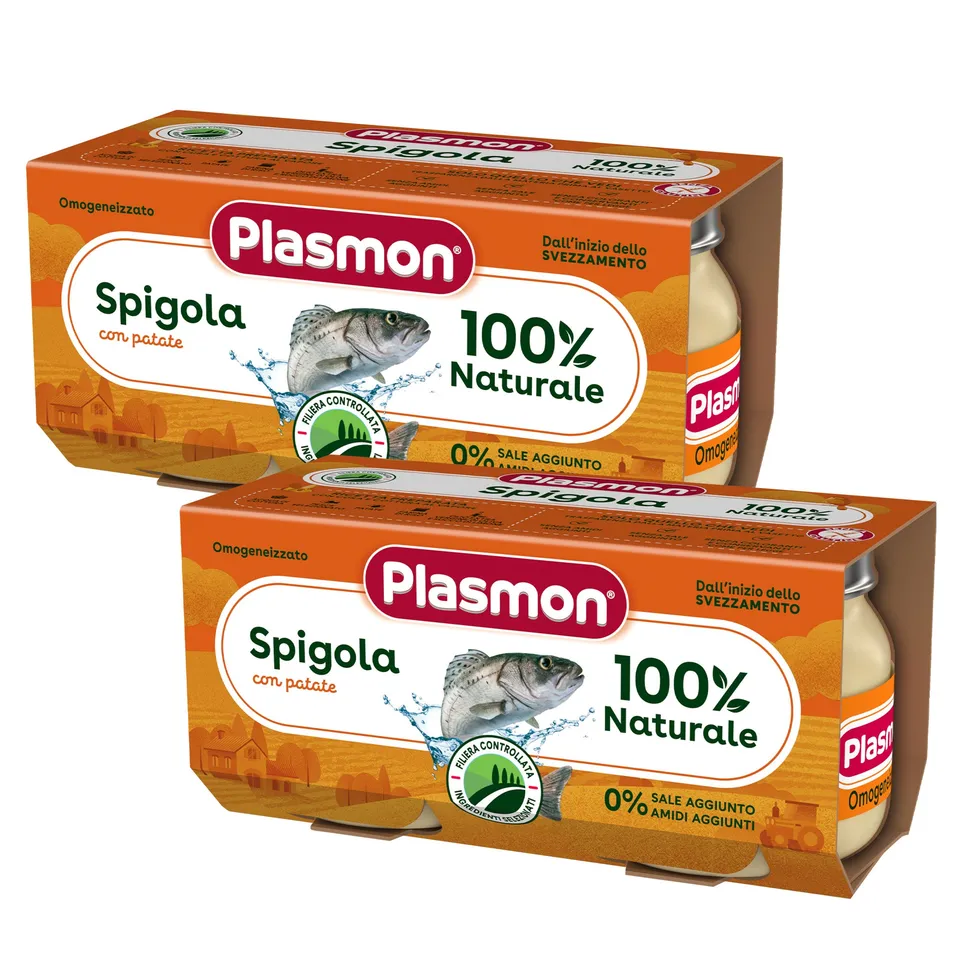 plasmon-omogeneizzato-pesce-spigola-e-patate-2-confezioni-da-2x80-g image 1