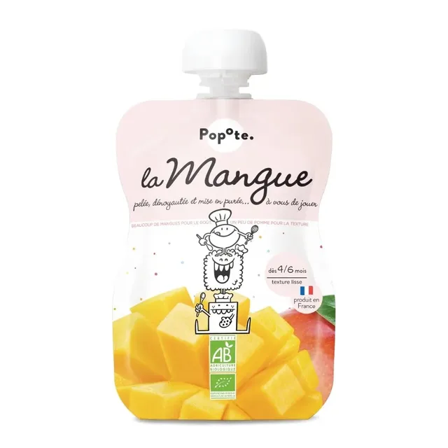 popote-la-mangue-compote-de-mangue-bio-pour-b-b-d-s-4-6-mois image 1