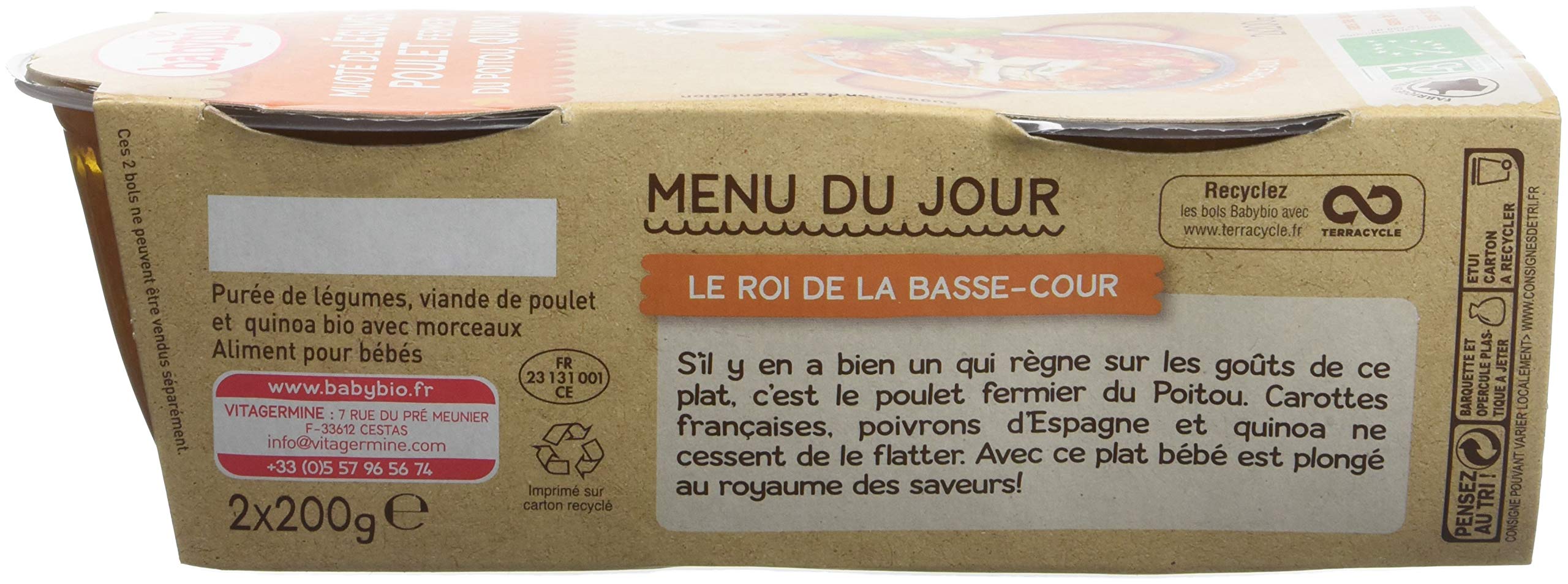 babybio-bols-mijot-l-gumes-poulet-fermier-quinoa-bio-2x200g-12-mois image 2