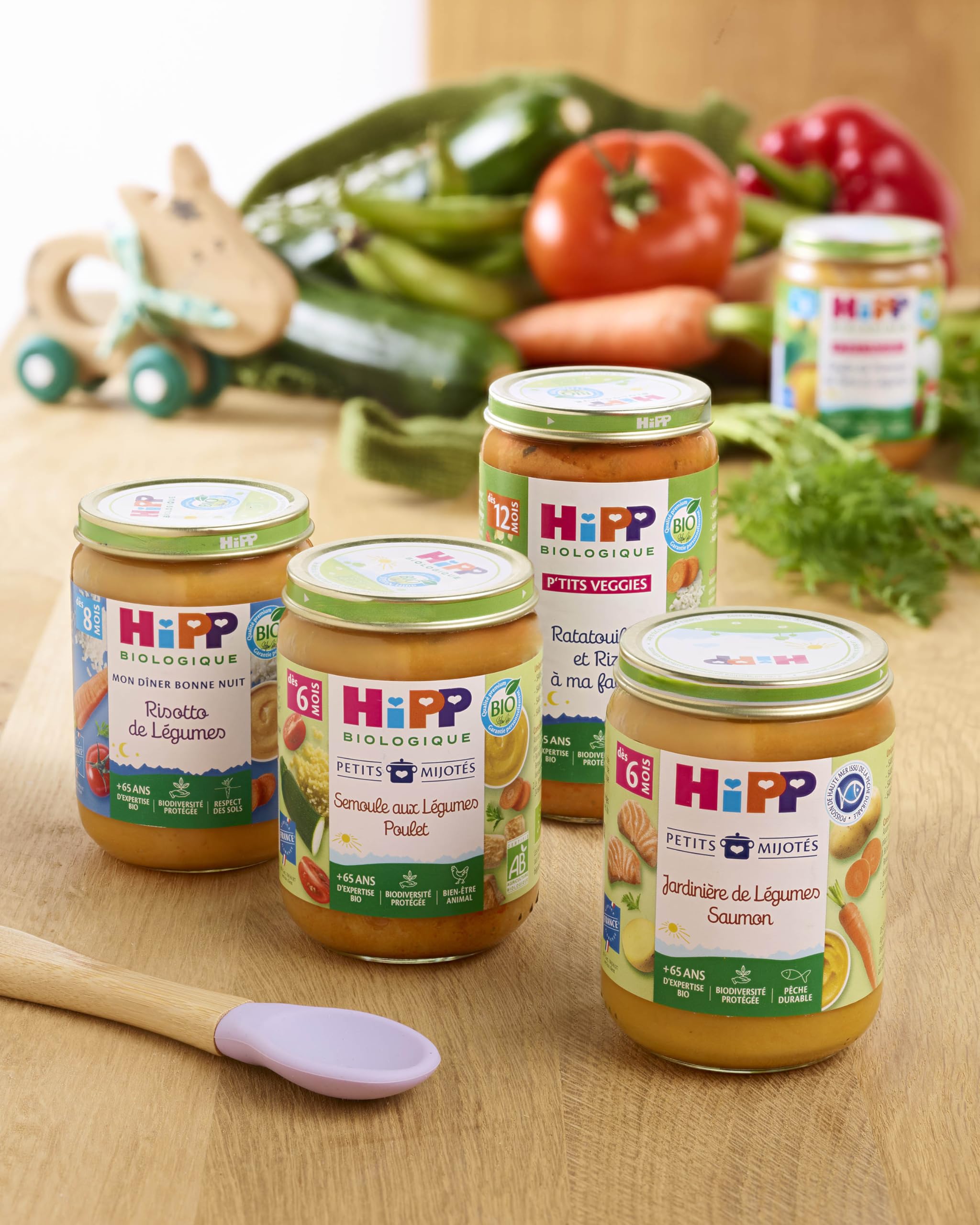 hipp-p-tits-veggies-2-vari-t-s-d-s-6-mois-bio-pots-2x190g-lot-de-6 image 7