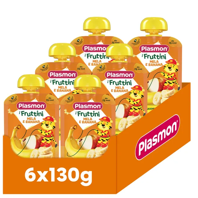 plasmon-i-fruttini-pomme-banane-6x130g-d-s-12-mois-100-fruit image 1