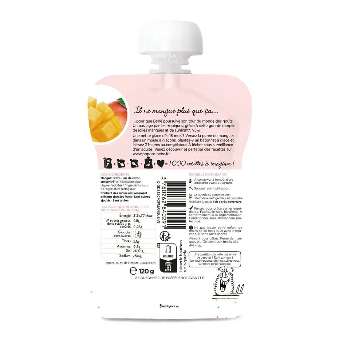 popote-la-mangue-compote-de-mangue-bio-pour-b-b-d-s-4-6-mois image 2