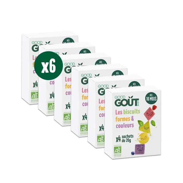 good-go-t-les-biscuits-formes-et-couleurs-bio-d-s-10-mois-lot-de-6 image 1